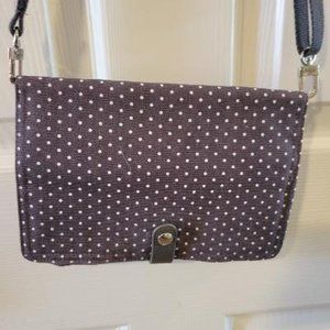 Thirty-One Gray Polka Dots Crossbody Bag